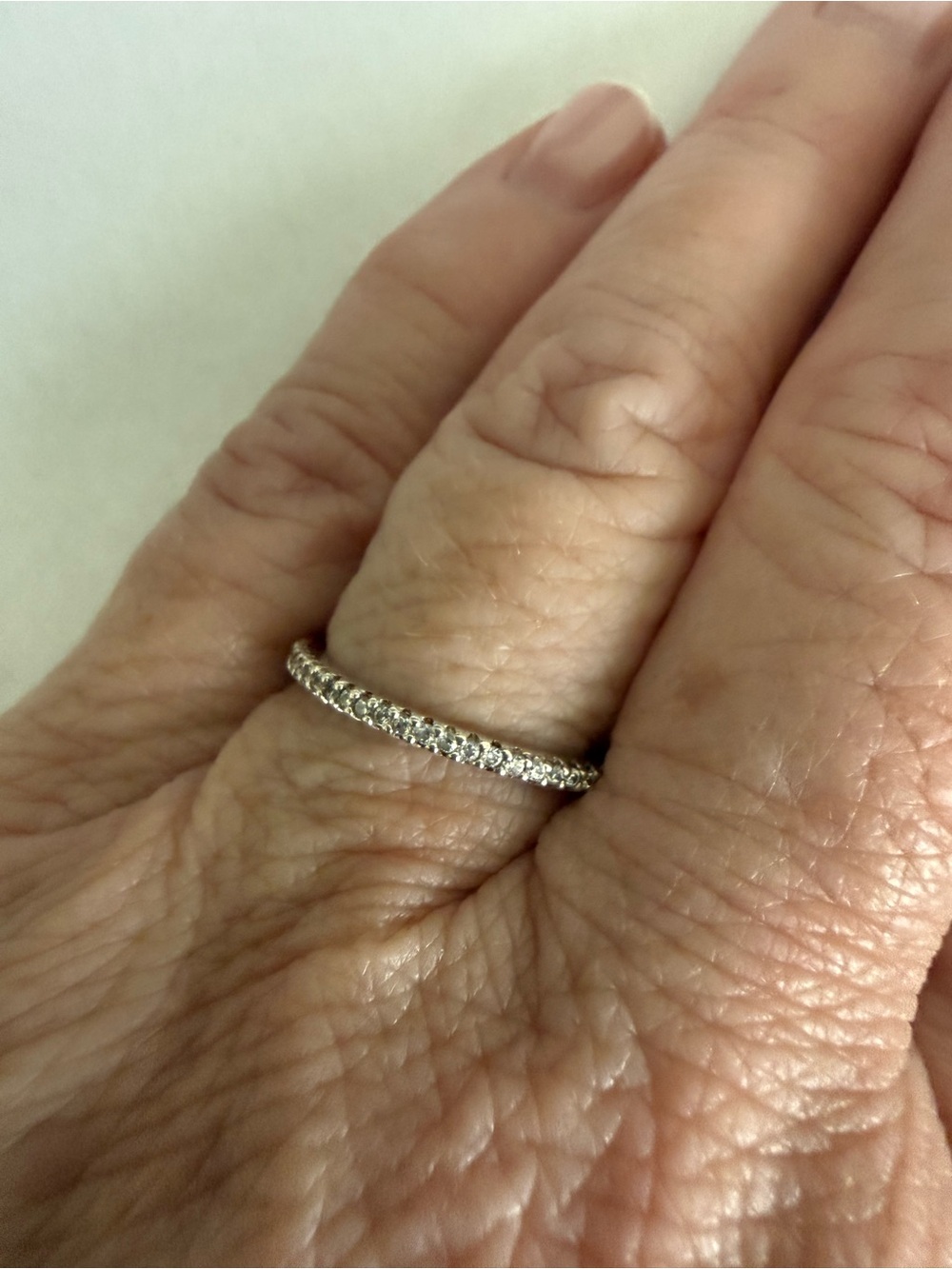 Classic Silver Pavé Eternity Band - Silver